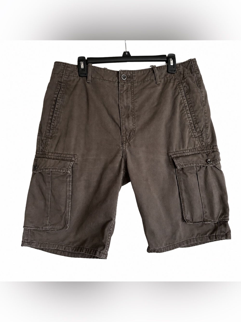 Levi's Cargo Shorts Mens W36 Brown 100% Cotton Flat Front Utility Outdoors Hike